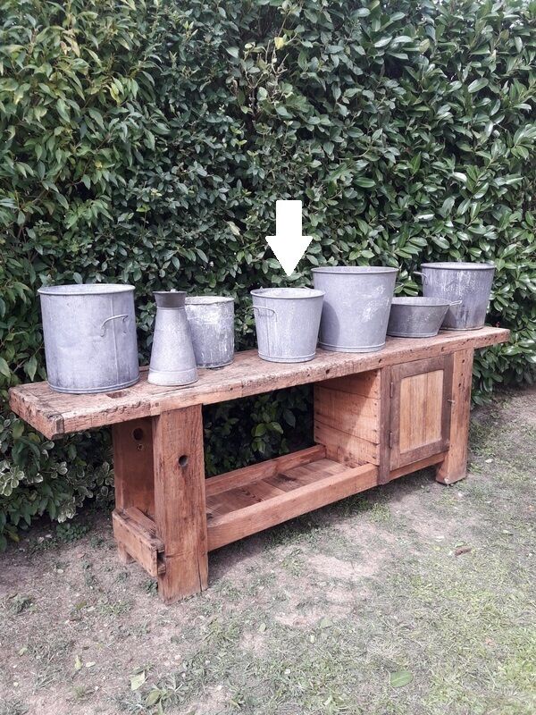 Washing machine h30cm in zinc garden