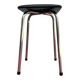 Tabouret vintage en skaï noir
