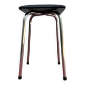 Tabouret vintage en skaï noir