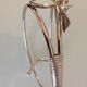 Glass/vintage 70s metal table bottle door