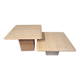 Duo de tables basses gigognes en travertin