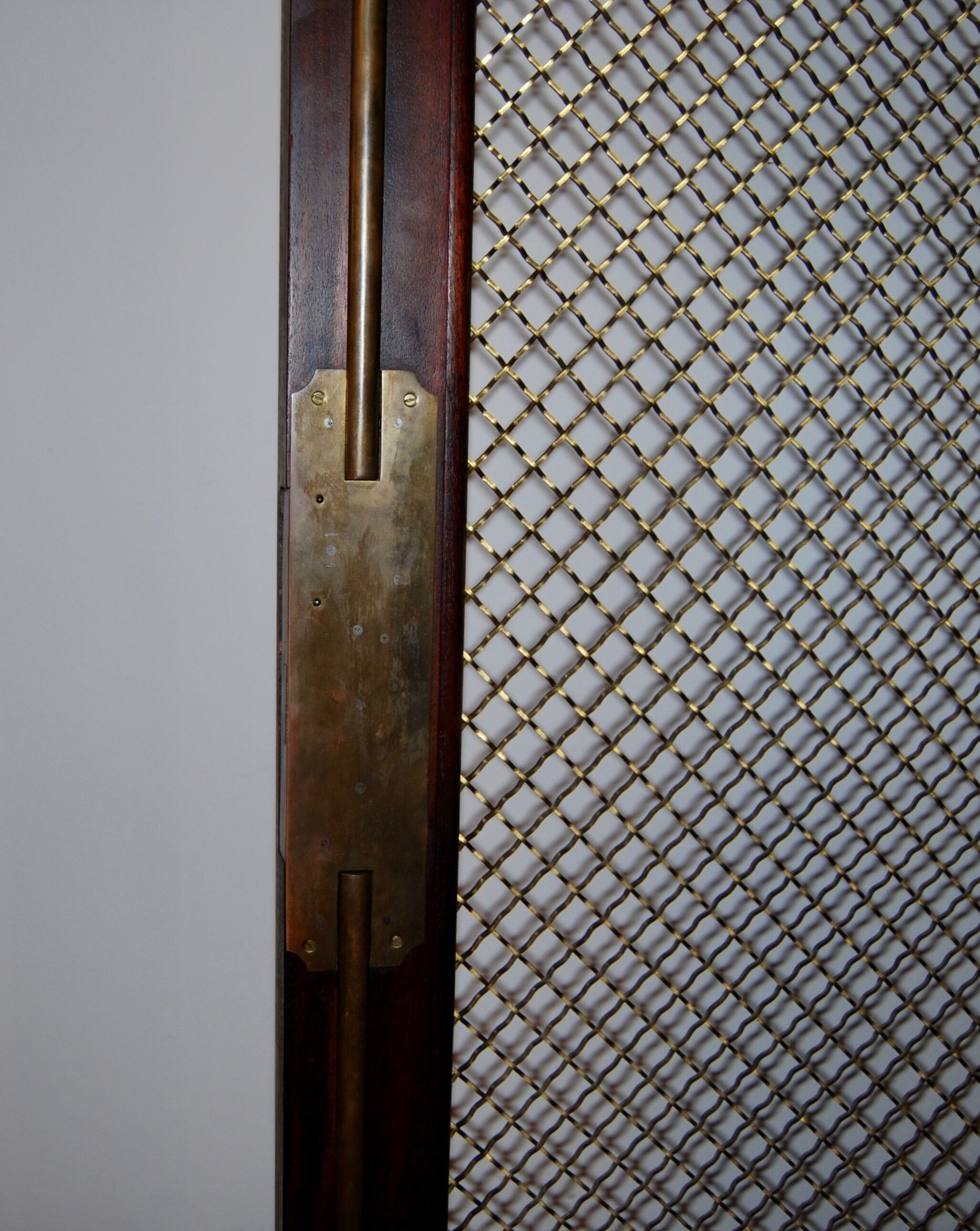 Large Empire library in solid mahogany, late nineteenth century