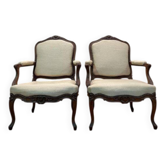 Pair of Louis XV armchairs to restore