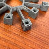 Brutalist Danish candlestick in cast iron from the mid-century by Jens H. Quistgaard for Paro, 1960s.