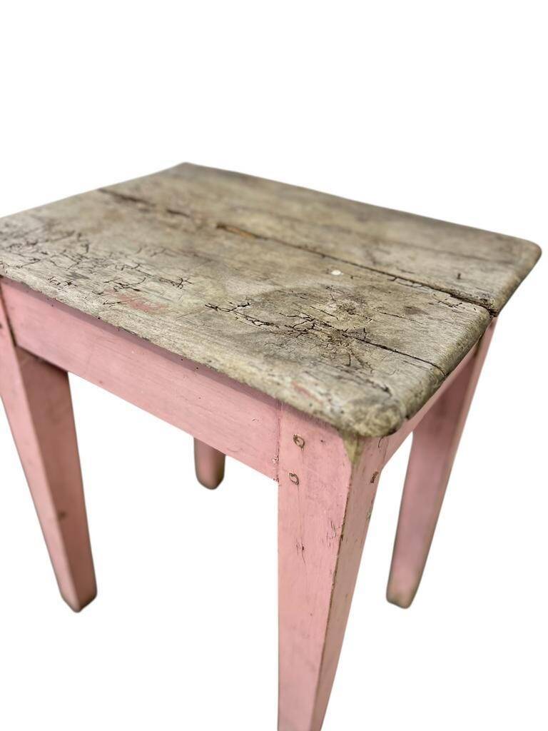 Vintage pink plant table / side table