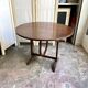 Harvestable winegrower's table in dark wood ⌀ 91 cm
