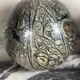 Pair of marble spheres on bronze tripods, 19th century