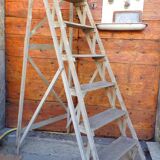 Ancient wooden stepladder