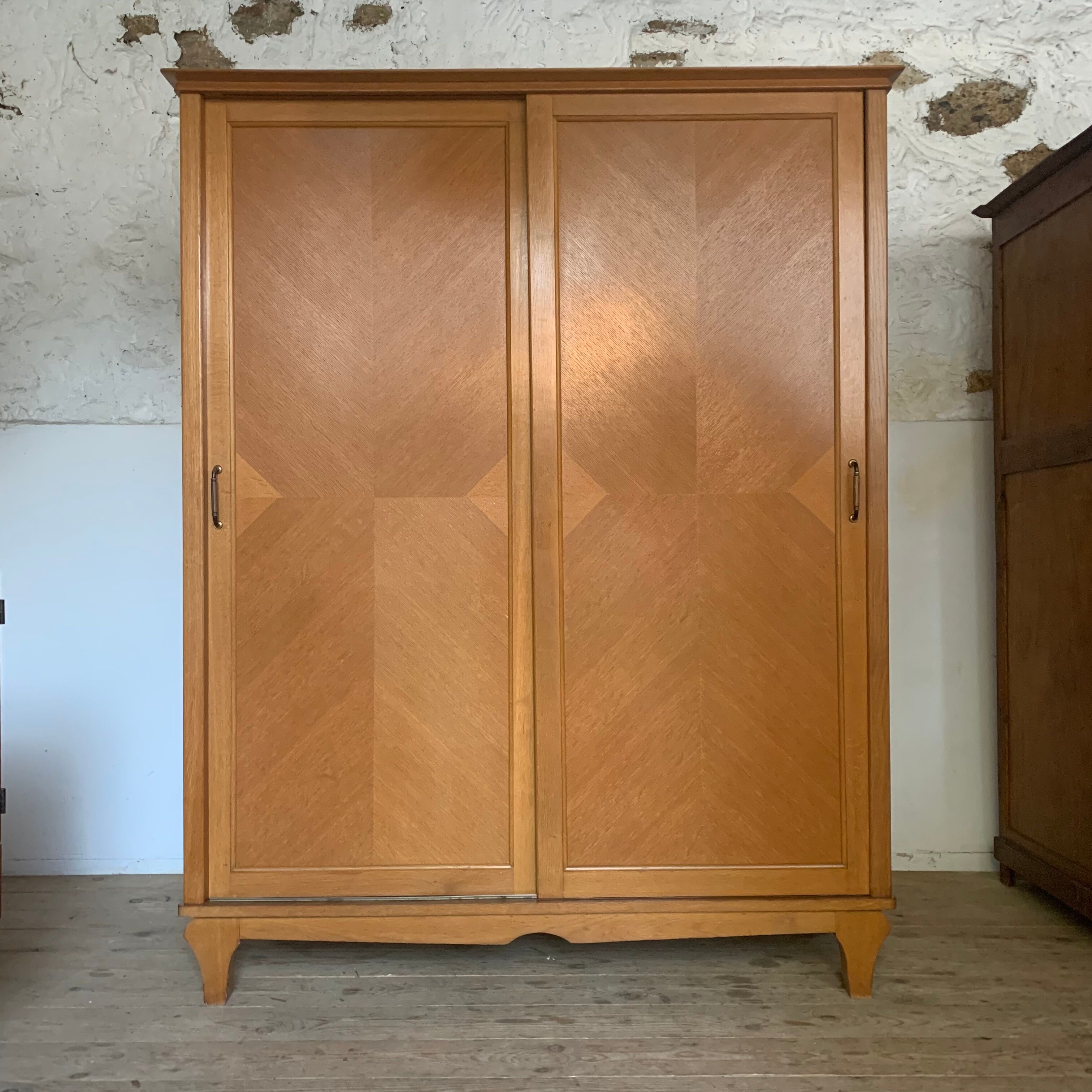Vintage Parisian wardrobe sliding doors