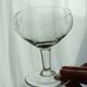 Lot de 5 coupes à champagne en verre gravé feuillage