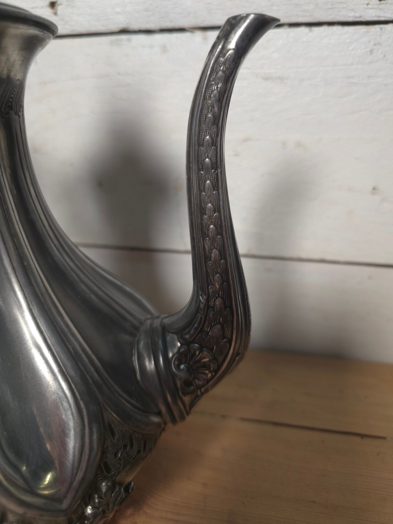Silver-plated coffee pot