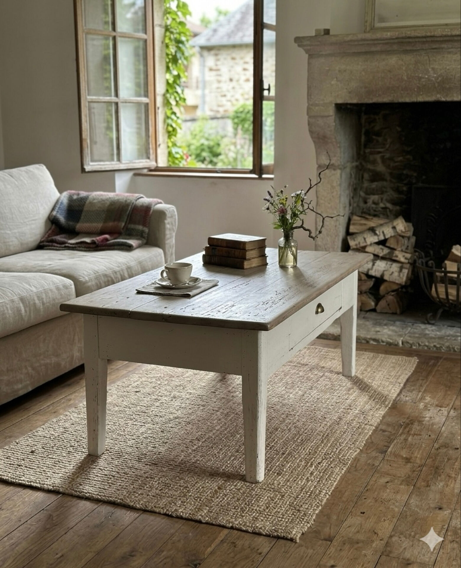 Table basse de ferme - rustique