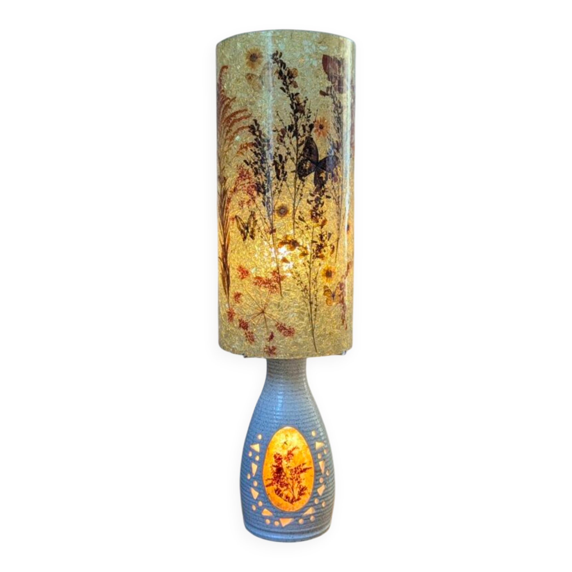 Lampe Accolay de sol rare et monumentale 116cm.
