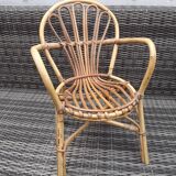 Vintage 70's rattan children's chair