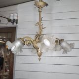 Ancien lustre en bronze 6 lumières