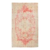 5x8 Pale Red & Cream Vintage Area Rug, 153x256Cm
