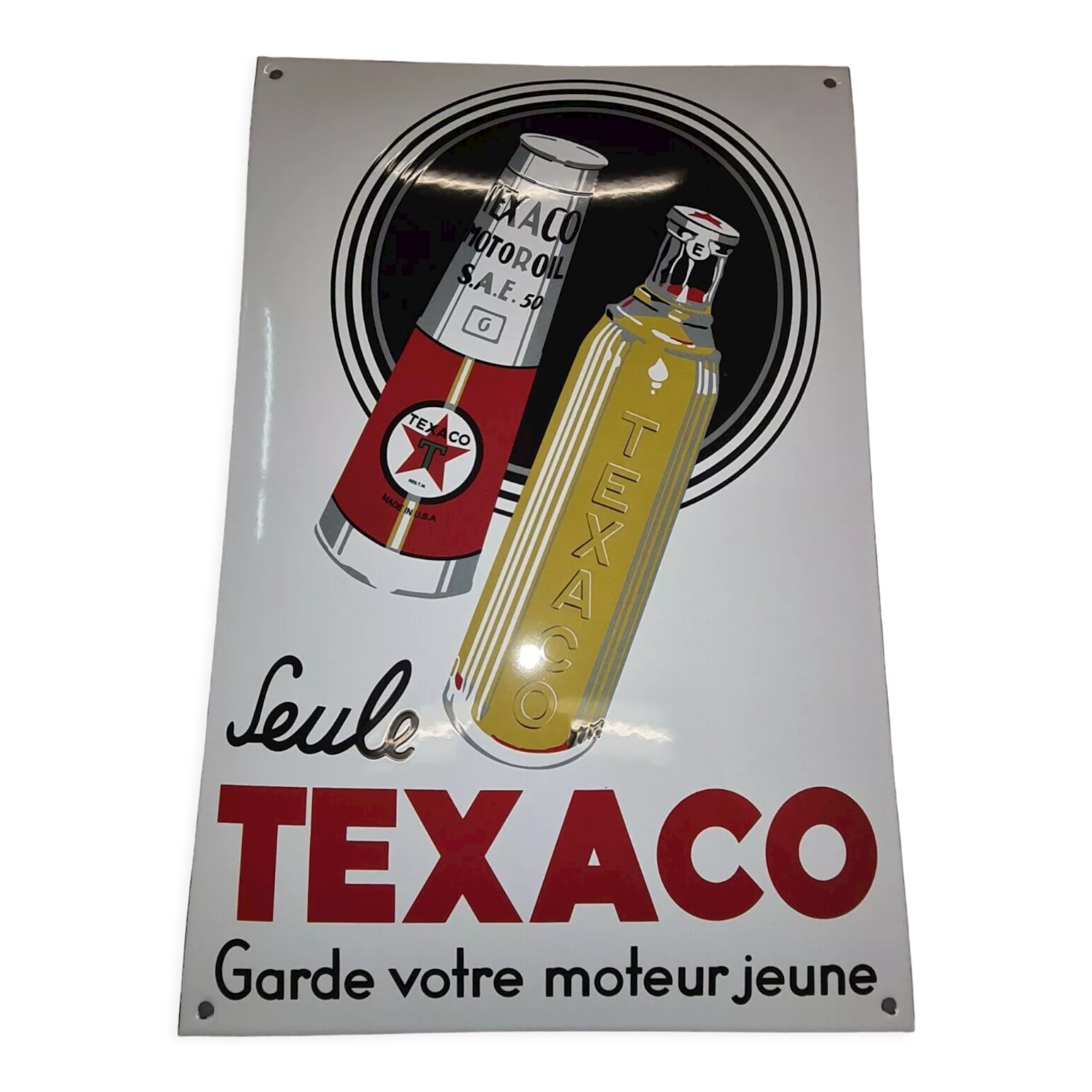 Texaco enamelled plate