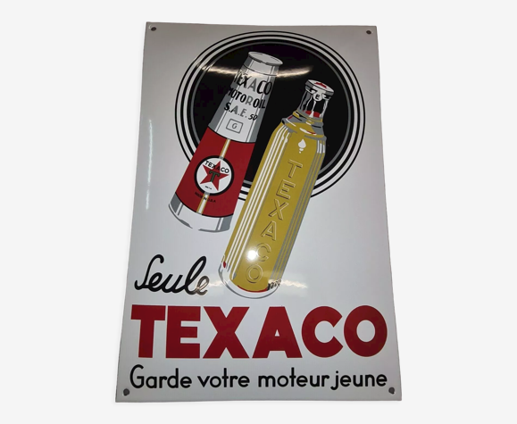 Plaque émaillée texaco