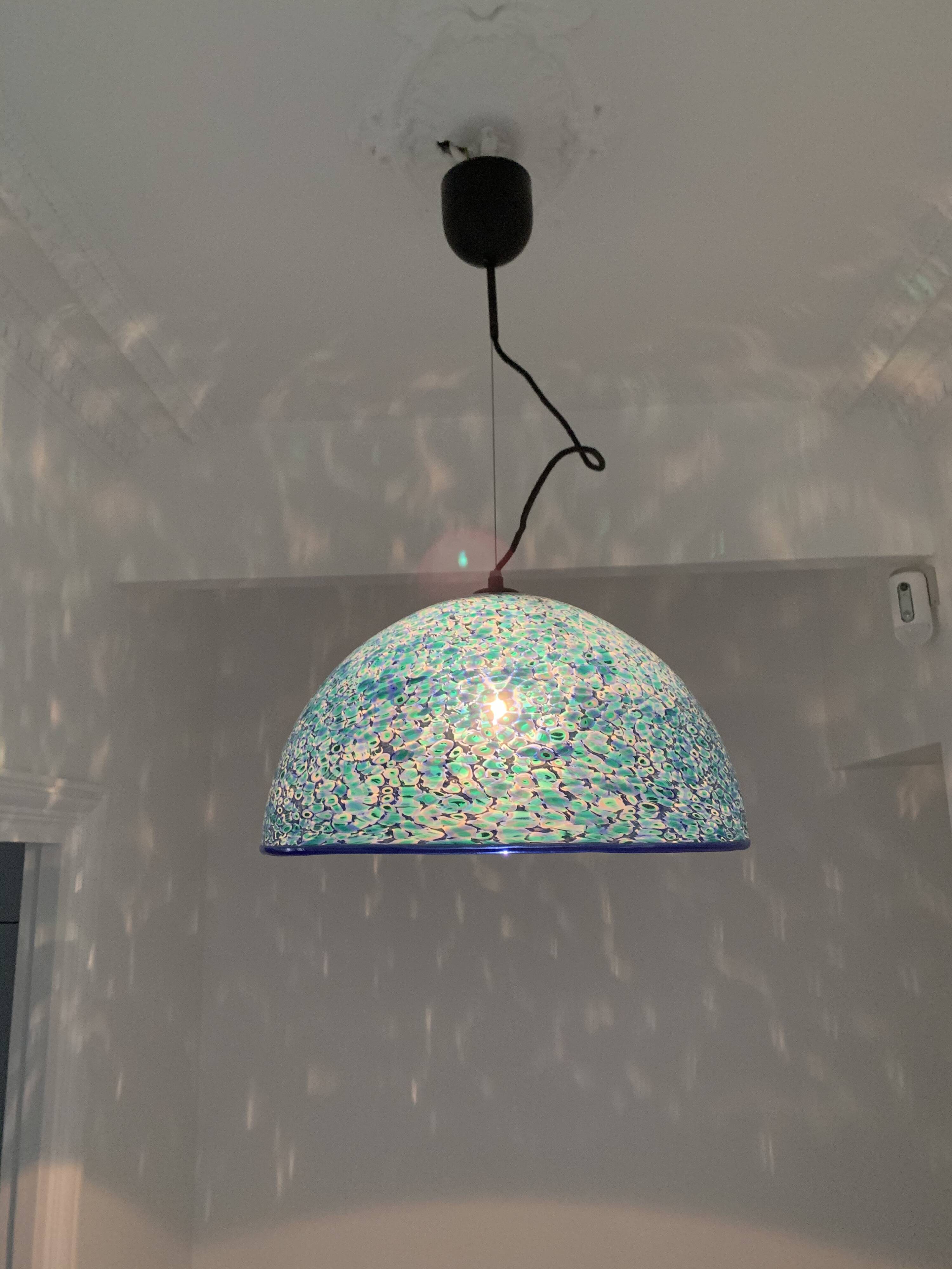 "Neverrino" suspension by Gae Aulenti, Vistosi edition.