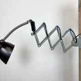 Grey Industrial Scissor Wall Lamp from Elektroinstala, 1960s