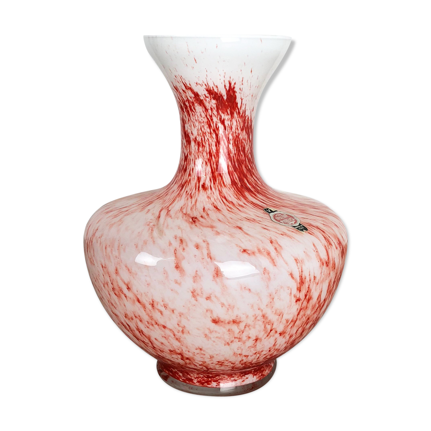 Vintage pop art opaline Florence vase design, Italy