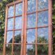 Lot of 4 oak windows H141xL112/117cm old small panes