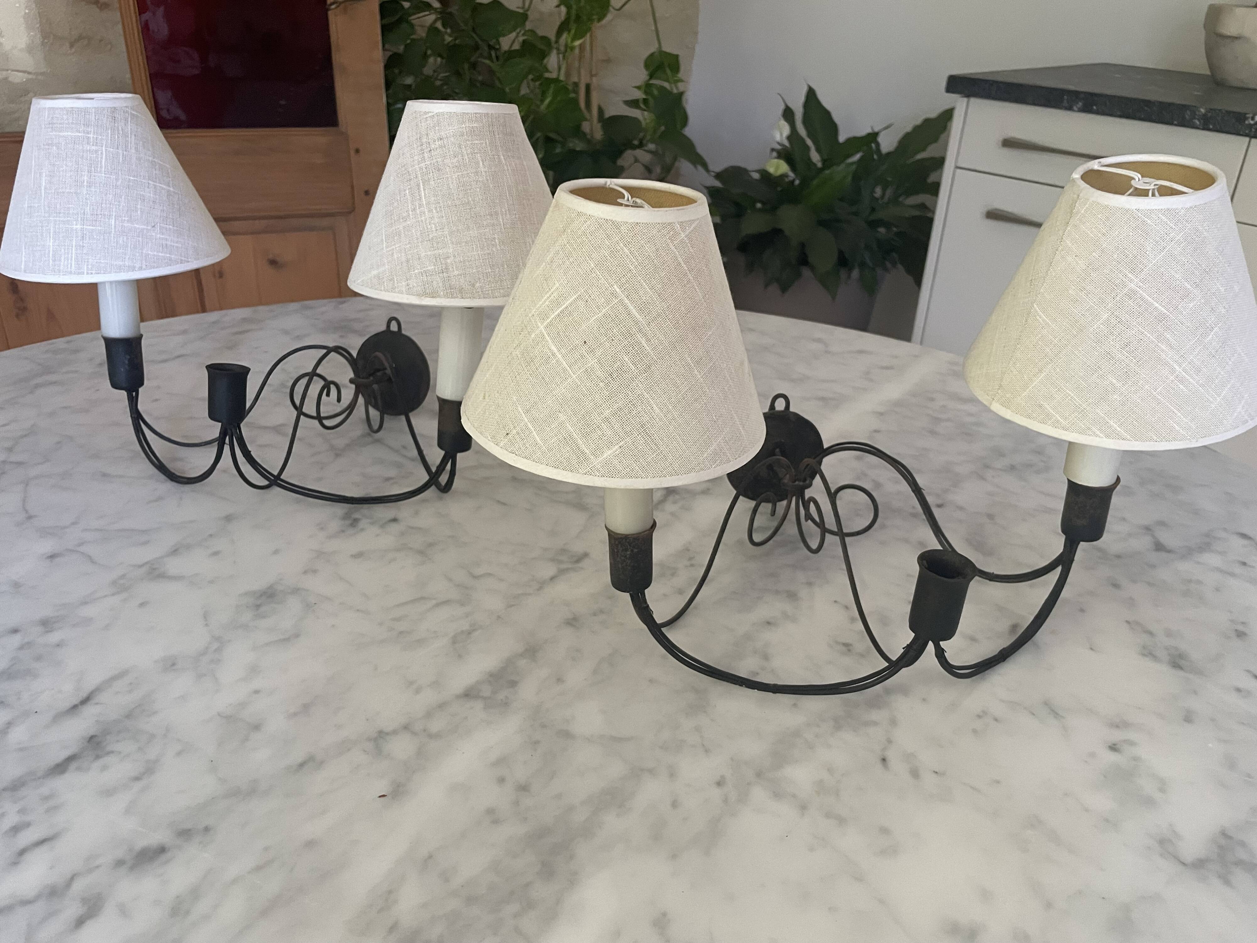 Paire d’appliques vintage