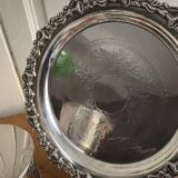 Silver-plated tripod serving dish