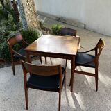 Danish extendable dining table in Rio rosewood 1960