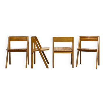 4 Fyrkat chairs, Nissen & Gehl, Denmark, circa 1970