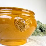 Vintage Ceramic Lion Head Soup Tureen - Honey, Made in France