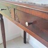 Art Deco Wooden and Marble Console Table