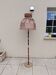 Lampadaire vintage marbre tissu année 50