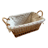 Rustic vintage wicker storage basket