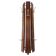 Mid-century design rosewood and aluminium Scandinavian coat rack - 1960s