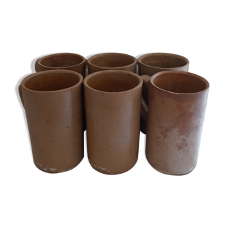 Lot of 6 sandstone mugs