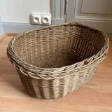 Panier osier marron gris