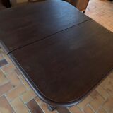 Table ancienne carrée extensible pieds sculptés à relooker / peindre