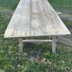 Farm table guinguette and wooden trestles