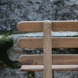 Large bench with solid wood backrest, 1930 Brittany