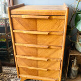 Small wooden chest of drawers from the 1950s.