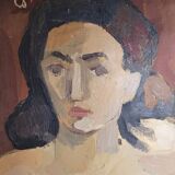 Tableau Ancien Portrait Nu Huile Sur Toile
