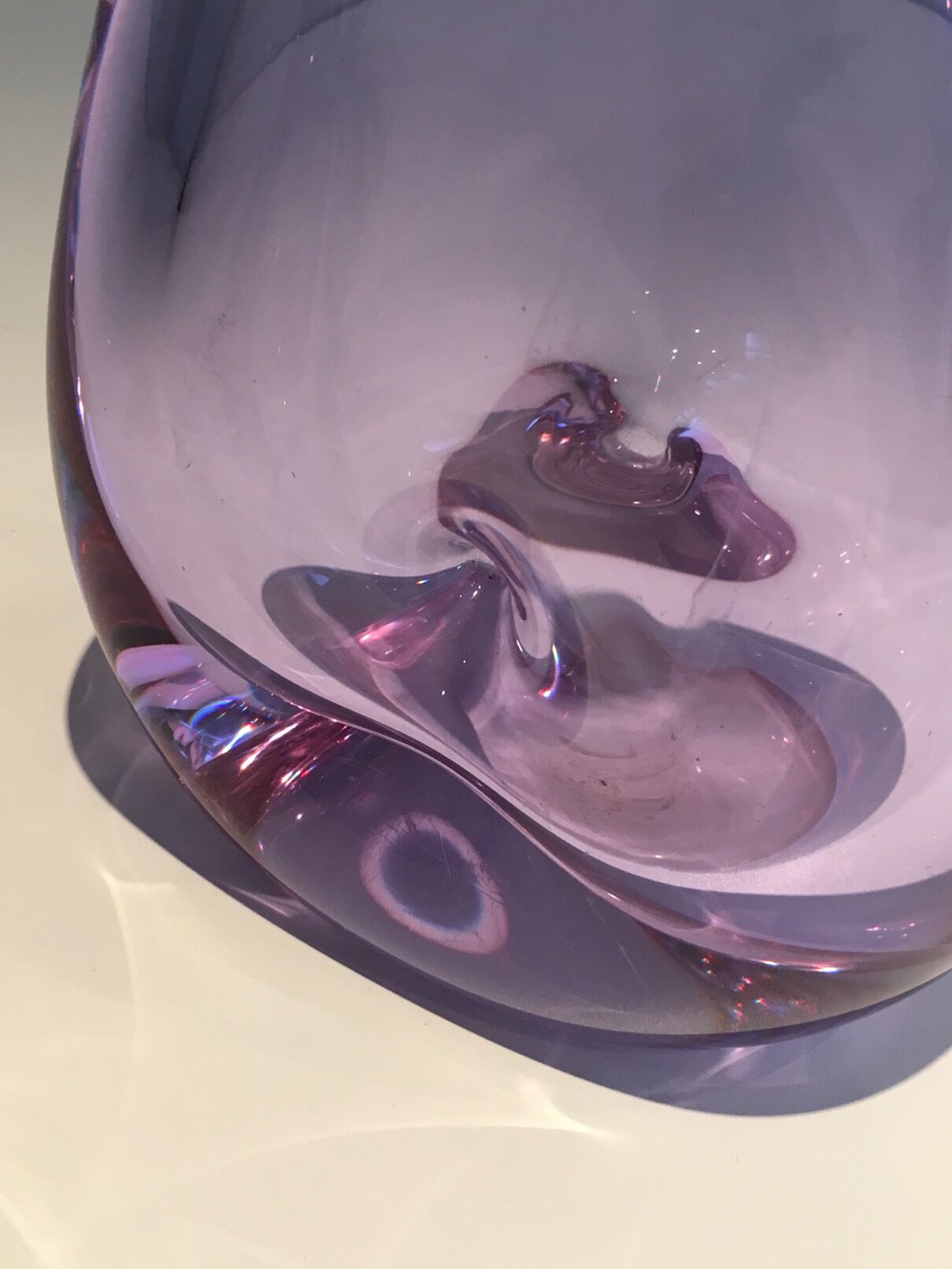 Pear-shaped glass vase