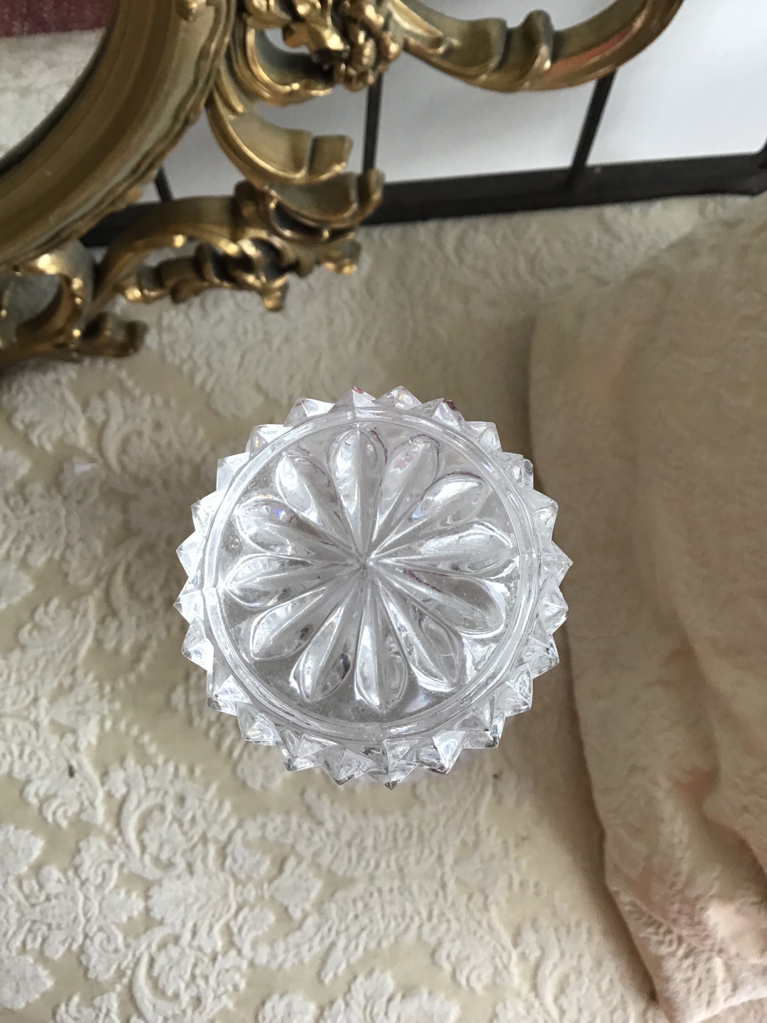 Crystal and glass wine decanter