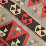 6x8 Kilim Multicolor Geometric Style Kilim Rug, 168x235 Cm