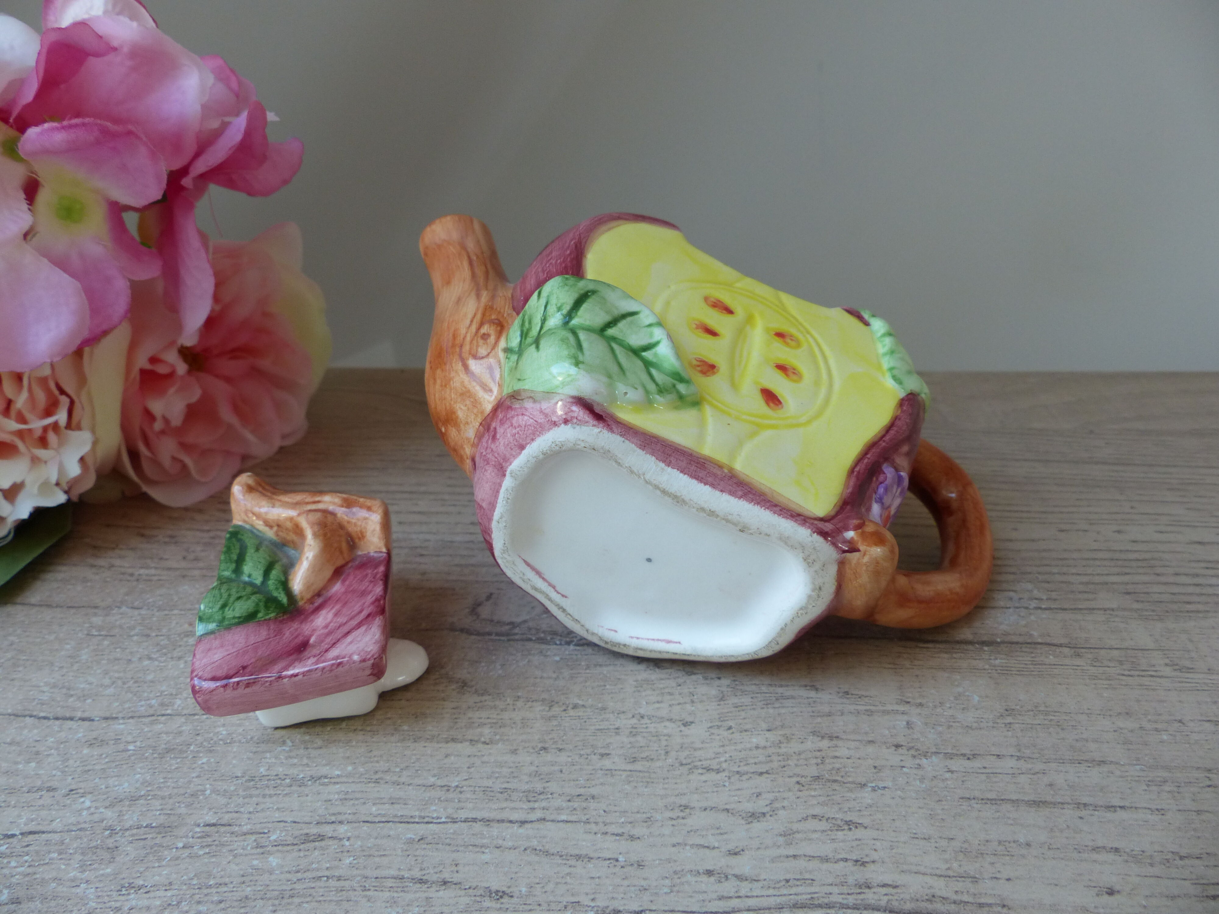 Miniature Potato Shaped Teapot Vintage Ceramic Chewable