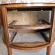 Chest of drawers half moon marquetry 2 drawers marble top late nineteenth century