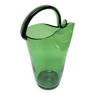 Empoli blown glass pitcher from the 60s