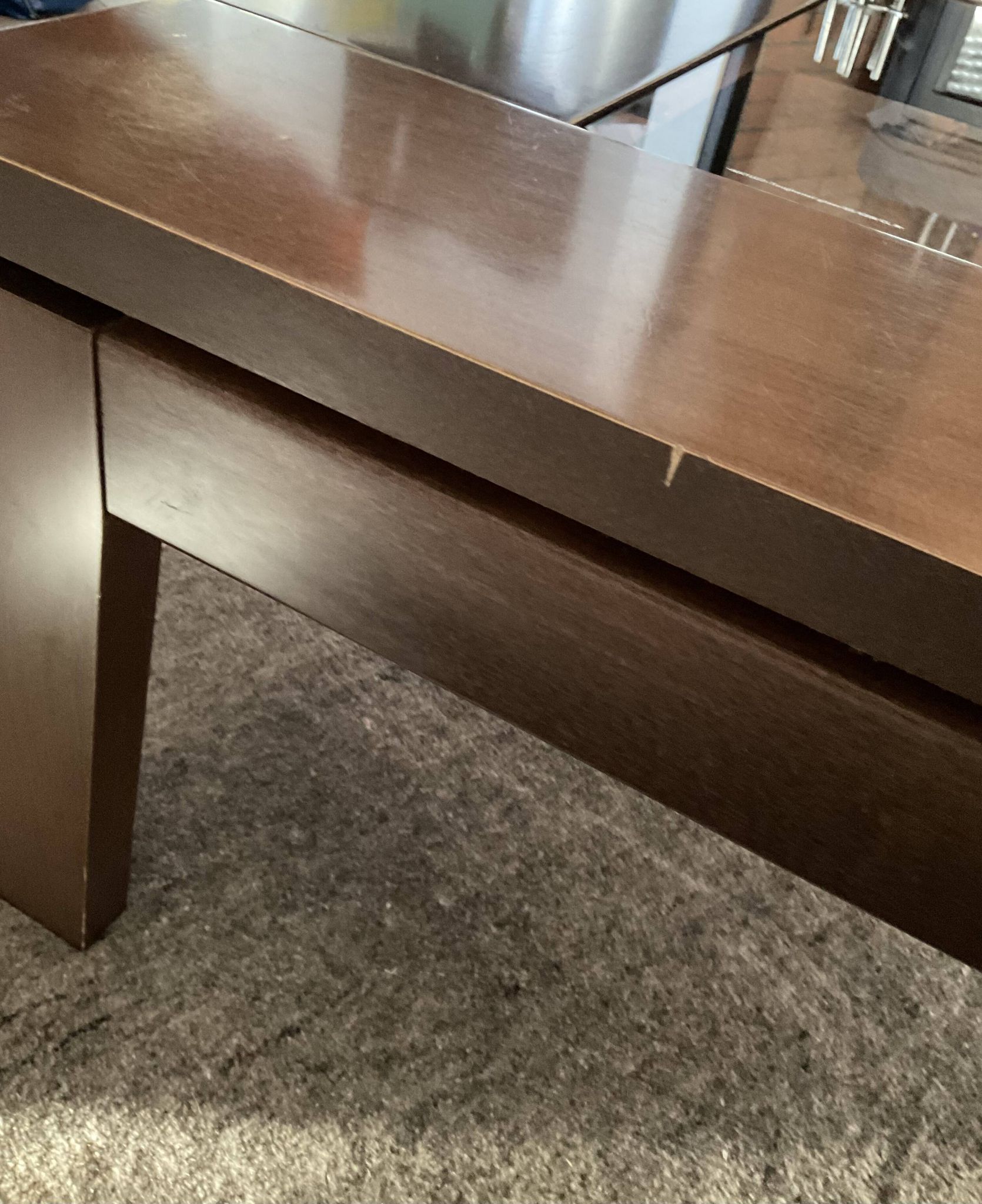 Table basse Italy en bois et verre