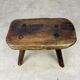 Solid wood brutalist farmhouse stool
